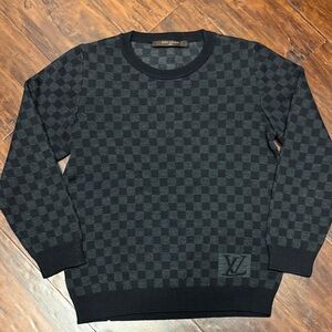 Louis Vuitton Dark Checkered Crewneck Sweater
